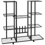 Blumenständer mit Rollen schwarzes Eisen 94,5x24,5x91,5 cm von vidaXL, Topfständer - Ref: Foro24-343121, Preis: 68,53 €, Raba...