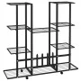 Blumenständer mit Rollen schwarzes Eisen 94,5x24,5x91,5 cm von vidaXL, Topfständer - Ref: Foro24-343121, Preis: 68,53 €, Raba...