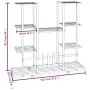 Blumenständer mit Rollen schwarzes Eisen 94,5x24,5x91,5 cm von vidaXL, Topfständer - Ref: Foro24-343121, Preis: 68,53 €, Raba...