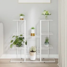 Blumenständer aus weißem Eisen, 94,5 x 25 x 89 cm von vidaXL, Topfständer - Ref: Foro24-343120, Preis: 58,48 €, Rabatt: %