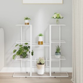 Blumenständer aus weißem Eisen, 94,5 x 25 x 89 cm von vidaXL, Topfständer - Ref: Foro24-343120, Preis: 59,30 €, Rabatt: %