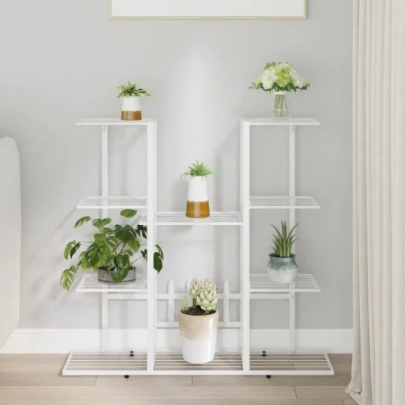 White iron flower stand 94.5x25x89 cm by vidaXL, Pot stands - Ref: Foro24-343120, Price: 58,48 €, Discount: %