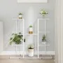 Blumenständer aus weißem Eisen, 94,5 x 25 x 89 cm von vidaXL, Topfständer - Ref: Foro24-343120, Preis: 58,46 €, Rabatt: %