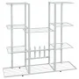 Blumenständer aus weißem Eisen, 94,5 x 25 x 89 cm von vidaXL, Topfständer - Ref: Foro24-343120, Preis: 58,46 €, Rabatt: %