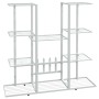 Soporte para flores de hierro blanco 94,5x25x89 cm de vidaXL, Soportes para macetas - Ref: Foro24-343120, Precio: 55,42 €, De...