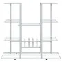 Soporte para flores de hierro blanco 94,5x25x89 cm de vidaXL, Soportes para macetas - Ref: Foro24-343120, Precio: 58,29 €, De...