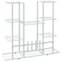 Blumenständer aus weißem Eisen, 94,5 x 25 x 89 cm von vidaXL, Topfständer - Ref: Foro24-343120, Preis: 58,46 €, Rabatt: %