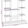 Blumenständer aus weißem Eisen, 94,5 x 25 x 89 cm von vidaXL, Topfständer - Ref: Foro24-343120, Preis: 58,46 €, Rabatt: %