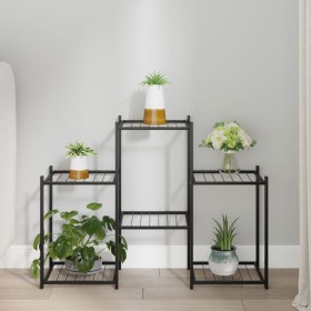Soporte para flores de hierro negro 83x25x60 cm de vidaXL, Soportes para macetas - Ref: Foro24-343125, Precio: 46,56 €, Descu...