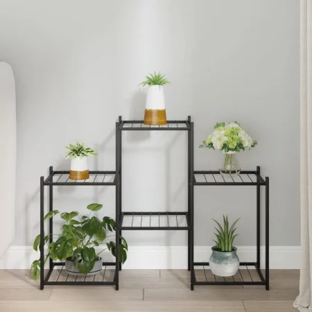 Blumenständer aus schwarzem Eisen, 83x25x60 cm von vidaXL, Topfständer - Ref: Foro24-343125, Preis: 46,56 €, Rabatt: %