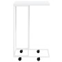 Weißer Beistelltisch aus Sperrholz mit Rollen 40x30x63,5 cm von vidaXL, Couchtisch - Ref: Foro24-343099, Preis: 36,60 €, Raba...