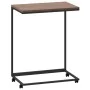 Side table with black engineered wood wheels 55x35x70 cm by vidaXL, Coffee table - Ref: Foro24-343100, Price: 41,01 €, Discou...