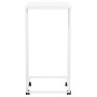 Weißer Beistelltisch aus Sperrholz mit Rollen 40x30x63,5 cm von vidaXL, Couchtisch - Ref: Foro24-343099, Preis: 36,60 €, Raba...