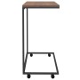 Side table with black engineered wood wheels 55x35x70 cm by vidaXL, Coffee table - Ref: Foro24-343100, Price: 41,82 €, Discou...
