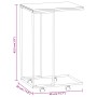 Weißer Beistelltisch aus Sperrholz mit Rollen 40x30x63,5 cm von vidaXL, Couchtisch - Ref: Foro24-343099, Preis: 36,60 €, Raba...