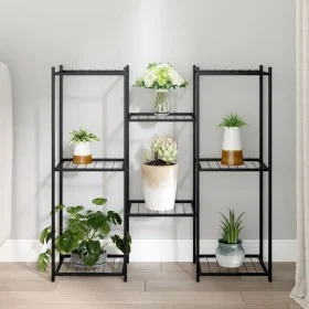 Blumenständer aus schwarzem Eisen, 83x25x80 cm von vidaXL, Topfständer - Ref: Foro24-343127, Preis: 46,40 €, Rabatt: %