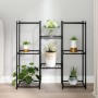 Blumenständer aus schwarzem Eisen, 83x25x80 cm von vidaXL, Topfständer - Ref: Foro24-343127, Preis: 47,21 €, Rabatt: %
