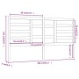 Bettkopfteil aus massivem Kiefernholz, 206 x 4 x 104 cm von vidaXL, Kopf- und Fußteile - Ref: Foro24-818160, Preis: 39,94 €, ...