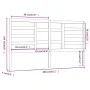 Bettkopfteil aus massivem Kiefernholz, 206 x 4 x 104 cm von vidaXL, Kopf- und Fußteile - Ref: Foro24-818160, Preis: 39,48 €, ...