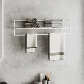 White iron towel rack 95x25x22 cm by vidaXL, Towel racks - Ref: Foro24-343093, Price: 37,73 €, Discount: %