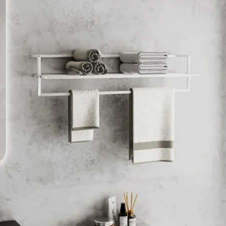 White iron towel rack 95x25x22 cm by vidaXL, Towel racks - Ref: Foro24-343093, Price: 38,36 €, Discount: %