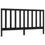 Cabecero de cama madera maciza de pino negro 206x4x100 cm de vidaXL, Cabeceros y pies de cama - Ref: Foro24-817714, Precio: 3...