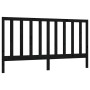 Solid black pine wood bed headboard 206x4x100 cm by vidaXL, Headboards and footboards - Ref: Foro24-817714, Price: 36,91 €, D...