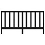 Solid black pine wood bed headboard 206x4x100 cm by vidaXL, Headboards and footboards - Ref: Foro24-817714, Price: 36,91 €, D...