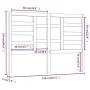 Bettkopfteil aus massivem Kiefernholz, 146 x 4 x 104 cm von vidaXL, Kopf- und Fußteile - Ref: Foro24-818140, Preis: 35,51 €, ...