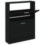 Schwarzer Schuhschrank aus Sperrholz, 59 x 17 x 81 cm von vidaXL, Schuhregale und Schuhorganisatoren - Ref: Foro24-342536, Pr...