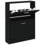 Schwarzer Schuhschrank aus Sperrholz, 59 x 17 x 81 cm von vidaXL, Schuhregale und Schuhorganisatoren - Ref: Foro24-342536, Pr...