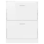 Schuhschrank aus Sperrholz weiß glänzend 59x17x81 cm von vidaXL, Schuhregale und Schuhorganisatoren - Ref: Foro24-342538, Pre...