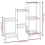 Black iron flower stand with wheels 83x25x83.5 cm by vidaXL, Pot stands - Ref: Foro24-343130, Price: 52,77 €, Discount: %