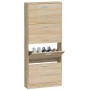 Shoe cabinet made of plywood in oak color, measuring 59x17x150 cm. by vidaXL, Shoe racks and shoe organizers - Ref: Foro24-34...