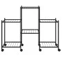 Soporte para flores con ruedas hierro negro 83x25x63,5 cm de vidaXL, Soportes para macetas - Ref: Foro24-343126, Precio: 45,5...