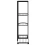 Flower stand 4 heights and wheels black iron 44x23x80 cm by vidaXL, Pot stands - Ref: Foro24-343115, Price: 36,22 €, Discount: %