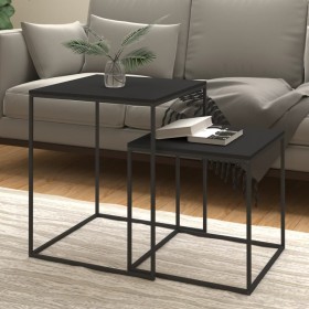 2-piece plywood and metal coffee table set by vidaXL, Coffee table - Ref: Foro24-343113, Price: 55,58 €, Discount: %