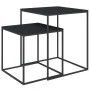 Juego de mesas de centro 2 piezas madera contrachapada y metal de vidaXL, Mesas de centro - Ref: Foro24-343113, Precio: 54,62...