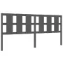 Solid gray pine wood bed headboard 205.5x4x100 cm by vidaXL, Headboards and footboards - Ref: Foro24-818012, Price: 41,01 €, ...