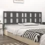 Solid gray pine wood bed headboard 205.5x4x100 cm by vidaXL, Headboards and footboards - Ref: Foro24-818012, Price: 41,01 €, ...