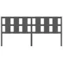 Solid gray pine wood bed headboard 205.5x4x100 cm by vidaXL, Headboards and footboards - Ref: Foro24-818012, Price: 41,01 €, ...