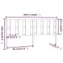 Bettkopfteil aus massivem grauem Kiefernholz, 205,5 x 4 x 100 cm von vidaXL, Kopf- und Fußteile - Ref: Foro24-818012, Preis: ...