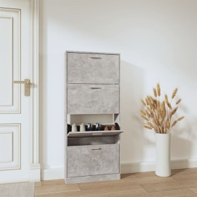 Schuhschrank aus grauem Beton-Sperrholz 59x17x150 cm. von vidaXL, Schuhregale und Schuhorganisatoren - Ref: Foro24-342521, Pr...