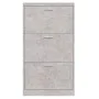 Mueble zapatero madera contrachapada gris hormigón 59x17x108 cm de vidaXL, Zapateros y organizadores de calzado - Ref: Foro24...