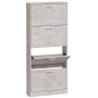 Mueble zapatero madera contrachapada gris hormigón 59x17x150 cm by vidaXL, Shoe racks and shoe organizers - Ref: Foro24-34252...