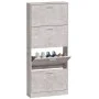 Schuhschrank aus grauem Beton-Sperrholz 59x17x150 cm. von vidaXL, Schuhregale und Schuhorganisatoren - Ref: Foro24-342521, Pr...