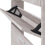 Mueble zapatero madera contrachapada gris hormigón 59x17x150 cm by vidaXL, Shoe racks and shoe organizers - Ref: Foro24-34252...