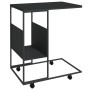 Beistelltisch mit Rädern schwarz Holzwerkstoff 55x36x63,5 cm von vidaXL, Couchtisch - Ref: Foro24-343109, Preis: 40,69 €, Rab...
