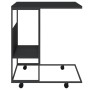 Beistelltisch mit Rädern schwarz Holzwerkstoff 55x36x63,5 cm von vidaXL, Couchtisch - Ref: Foro24-343109, Preis: 40,69 €, Rab...