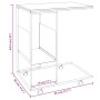 Beistelltisch mit Rädern schwarz Holzwerkstoff 55x36x63,5 cm von vidaXL, Couchtisch - Ref: Foro24-343109, Preis: 40,69 €, Rab...